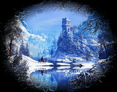 Lone Rider In Winter