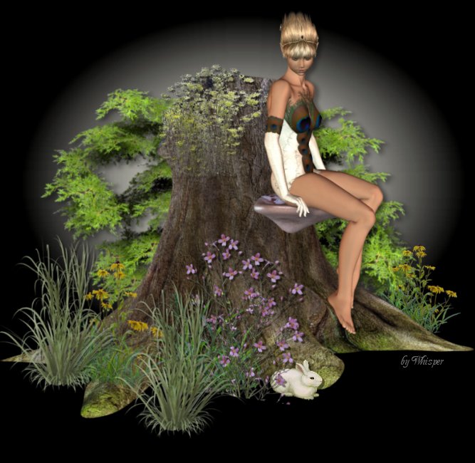 Fairy speaking with the rabbit
